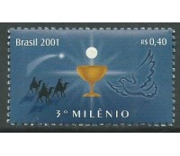 C2359 NOVO MILÊNIO CRISTÃO 2001 DESTACADO DO BLOCO 10.405  M